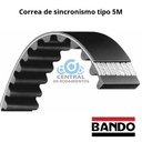 Correa de sincronismo, 1050-5M-25, Longitud externa 1050 mm, Numero de dientes 210,  Ancho 25 mm, bando