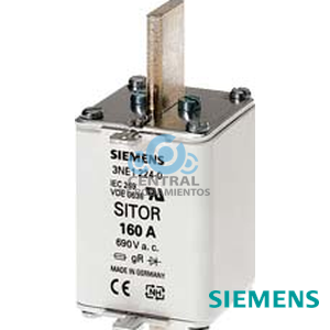 Cartucho de fusibles SITOR, con contactos de cuchilla, NH1, Entrada: 250 A, gS, Un AC: 690 V, Un DC: 250 V, indicador de fusion superior