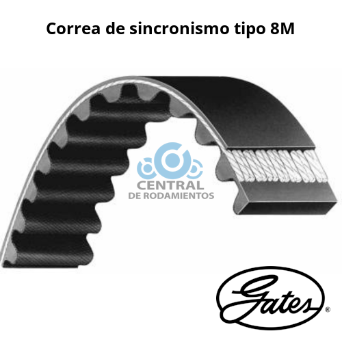Correa de sincronismo doble dentada, TP720-8MGT-50, Longitud 720 mm, Numero de dientes 90, Ancho 50 mm, JASON