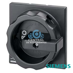 Accionamiento giratorio, muletilla negro, para cuatro agujeros de fijación frontal, para 25A y 32 A, Accesorios para interruptores principales e interruptor de parada de emergencia 3LD2