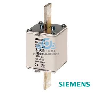 Cartucho de fusibles SITOR, con contactos de cuchilla, NH2, Entrada: 350 A, gS, Un AC: 690 V, Un DC: 250 V, indicador de fusión superior