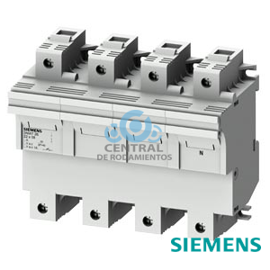 SENTRON, base portafusibles cilíndricos, 22x58 mm, 3P+N, Entrada: 100 A, Un AC: 690 V