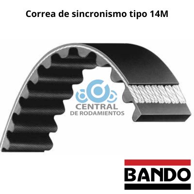 Correa de sincronismo, 1190-14M-55, Longitud externa 1190 mm, Numero de dientes 85,  Ancho 55 mm, bando