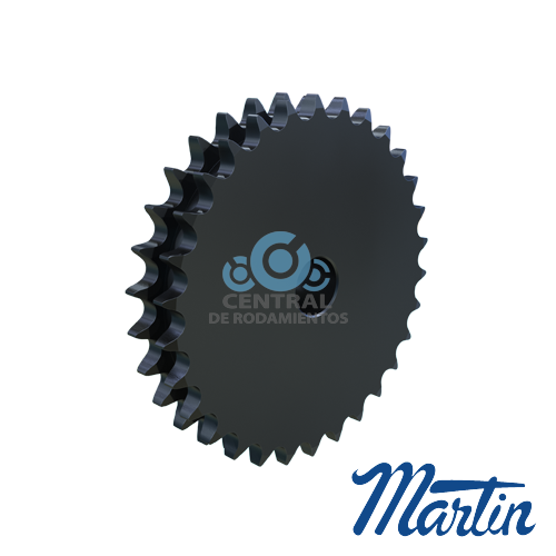 Sprocket doble, D160B25, Tipo B, Numero de cadena & paso (160 / 2 in), Numero de dientes 25, MARTIN