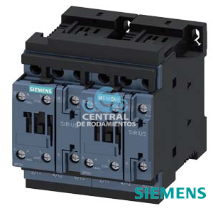 combinación inversora, AC-3e/AC-3, 25 A, 11 kW/400 V, tripolar, 24 V DC, borne de tornillo, variante eléctrica y mecánica de enclavamiento, contactos auxiliares: 2 × 1 NA