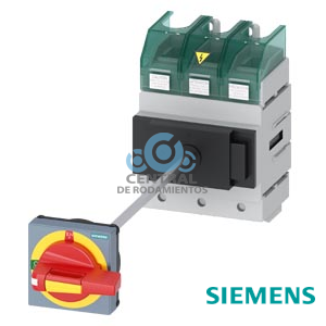 SENTRON, interruptor-seccionador 3LD5 UL, interruptor de parada de emergencia, 3 polos, aprobado según UL 489, UL 60947-4-1 e IEC 60947-3, UL: 125 A, SCCR 65 kA a 480 V AC, potencia de