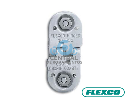 Grapas apernadas abisagradas, 550J18NC, Ancho de banda 18 pulgadas, Diametro min. de polea 9 pulgadas, Espesor 6-16 mm, Acero, Flexco